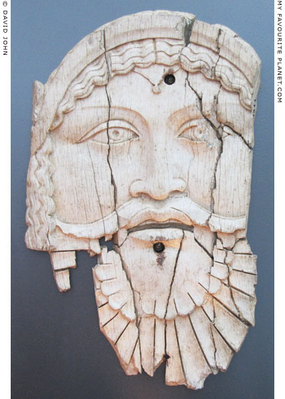 Ivory plaque with a mask of Dionysus from Saepinum at My Favourite Planet