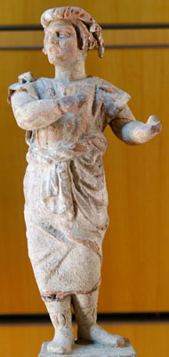 Terracotta figurine of New Comedy actor from Myrina, Mysia at My Favourite Planet