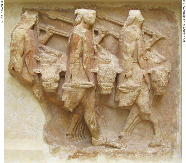 Relief of the Dioskouroi from the Sikyonian Treasury, Delphi, Greece at My Favourite Planet