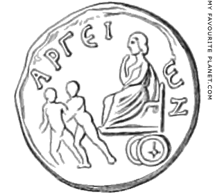 Kleobis and Biton on a coin of Argos at My Favourite Planet Kleobis and Biton on a coin of Argos at My Favourite Planet