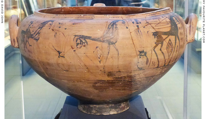 Two charioteers on a Geometric krater at My Favourite Planet