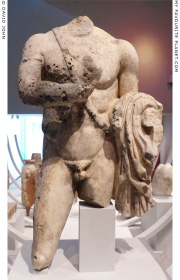 A marble statue of a warrior, perhaps one of the Dioskouroi at My Favourite Planet