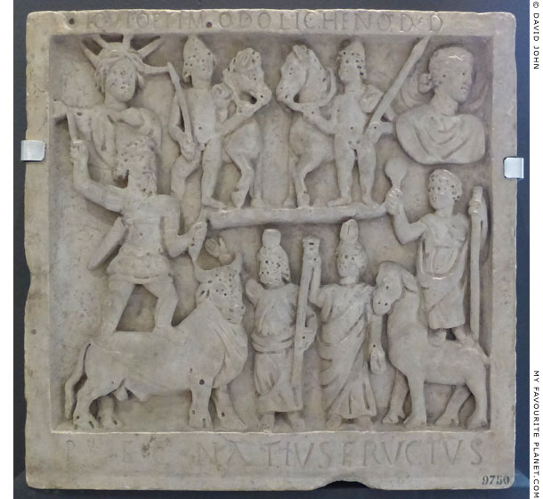 Marble relief of the Dioscuri among Roman gods at My Favourite Planet