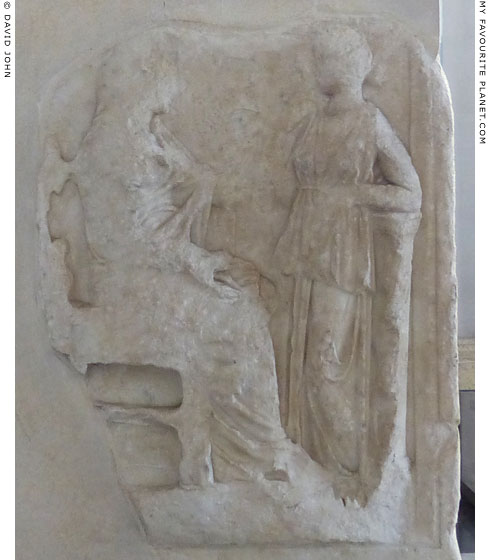 Relief of enthroned Leda with Helen of Troy at My Favourite Planet