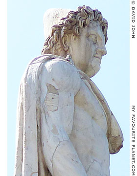 The Dioscuri statue on the right side of the steps up to the Piazza del Campidoglio, Rome at My Favourite Planet The Dioscuri statue on the right side of the steps up to the Piazza del Campidoglio, Rome at My Favourite Planet