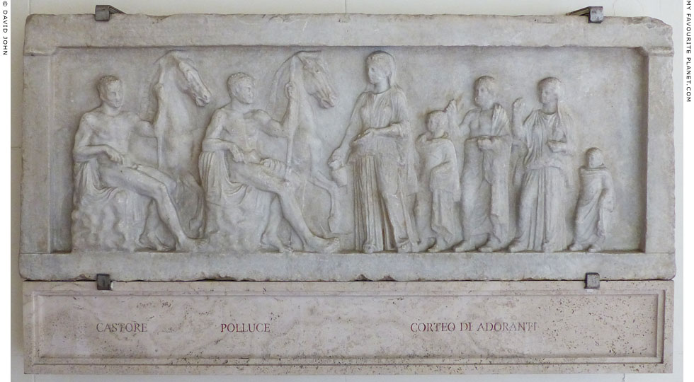 Votive relief with the Dioskouroi and worshippers at My Favourite Planet