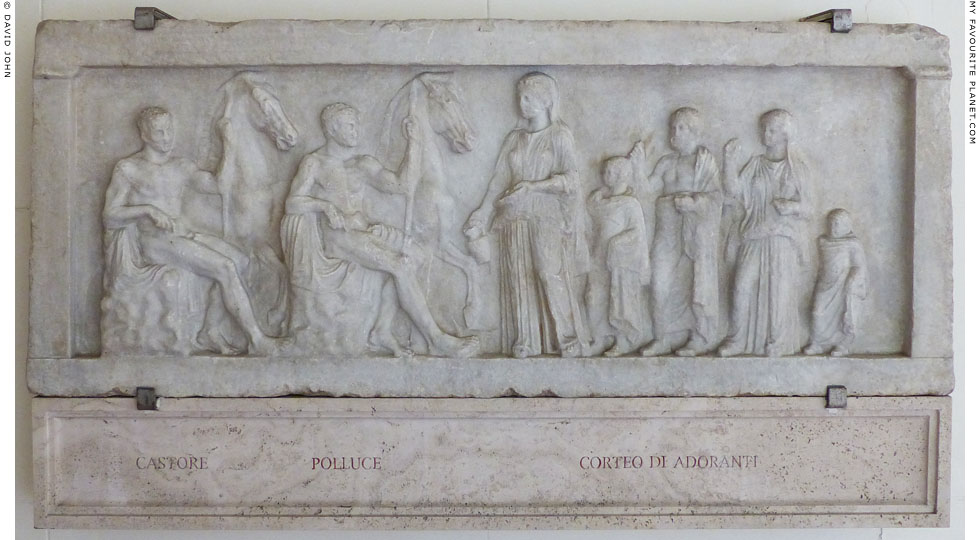 Votive relief with the Dioskouroi and worshippers at My Favourite Planet Votive relief with the Dioskouroi and worshippers at My Favourite Planet