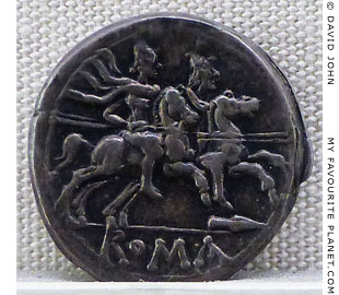 The Dioscuri on a Roman bronze coin at My Favourite Planet