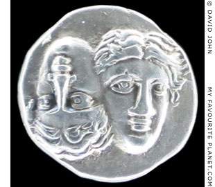 The Dioskouri on a silver drachm from Istros at My Favourite Planet