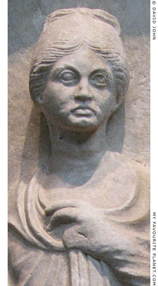 One of the women on the stele dedicated by Antigonos at My Favourite Planet