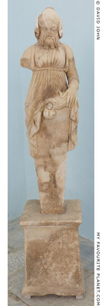Marble herm of Hermaphroditus-Priapus in Delos at My Favourite Planet