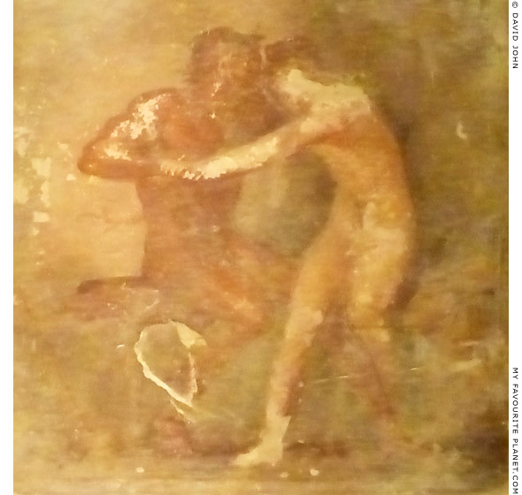 Fresco with Hermaphroditus and a satyr from Herculaneum at My Favourite Planet