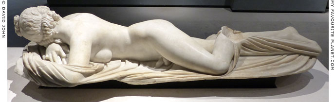 The Terme sleeping Hermaphroditus statue from the front at My Favourite Planet