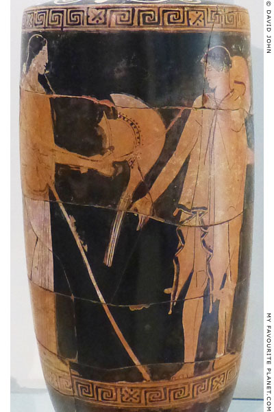 Hermes and Athena on an Attic red-figure lekythos from Akragas, Sicily at My Favourite Planet