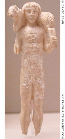 Ceramic figurine of Hermes carrying a ram from Amphipolis at My Favourite Planet