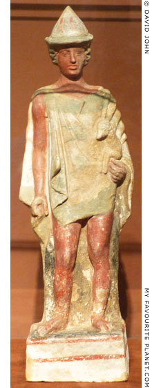 Terracotta statuette of a youth holding a ram at My Favourite Planet