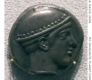 Head of Hermes on a tetradrachm coin from Ainos, Thrace at My Favourite Planet