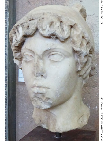 Marble head of Hermes or Perseus from Corinth at My Favourite Planet