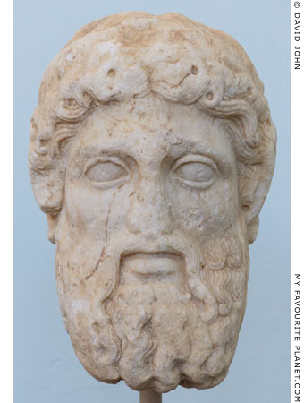 Marble Archaistic head of Hermes in Delos at My Favourite Planet
