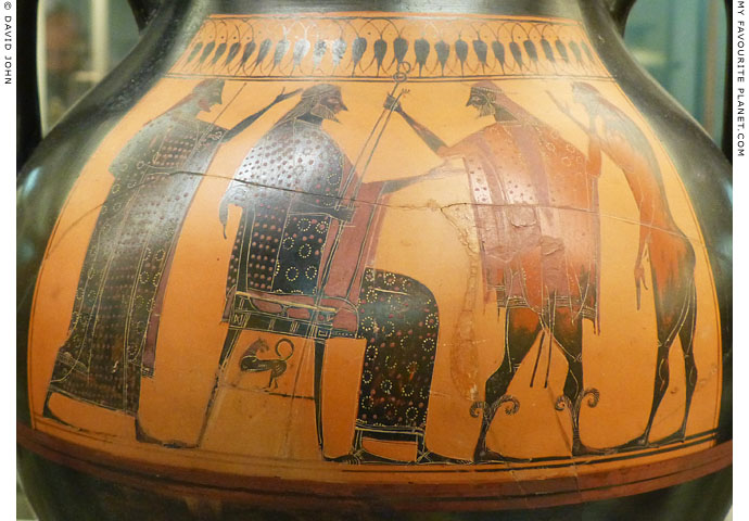 An Attic black-figure amphora depicting Hermes and Zeus at My Favourite Planet