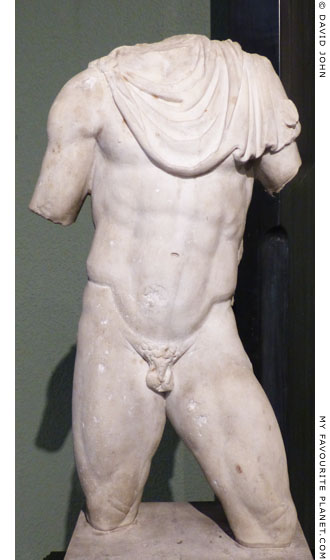 Marble torso of a statuette of Hermes in Milan at My Favourite Planet