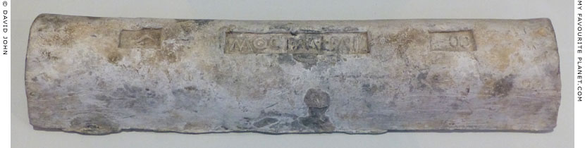 A Roman lead ingot stamped with a caduceus at My Favourite Planet