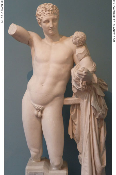 Plaster cast of the statue of Hermes carrying the infant Dionysus from Olympia at My Favourite Planet