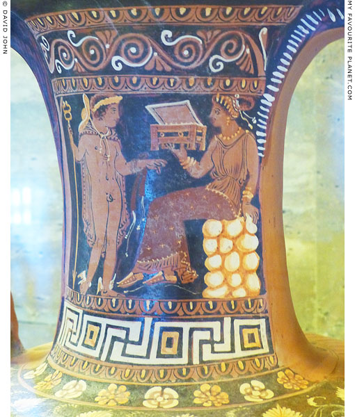 Hermes on a red-figure neck amphora from Paestum at My Favourite Planet
