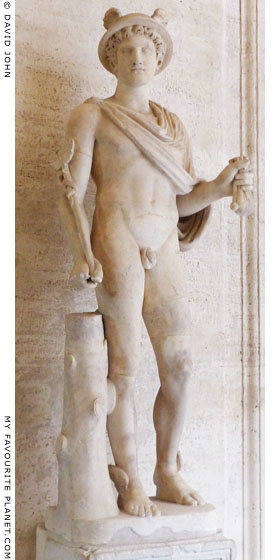 Marble statue of Hermes in the Capitoline Museums, Rome at My Favourite Planet