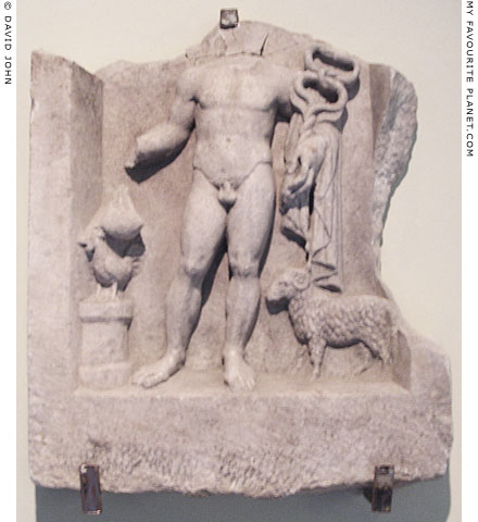 Marble votive relief of Hermes from Odessos, Bulgaria at My Favourite Planet