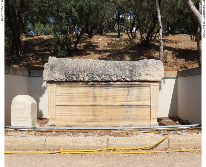 The sarcophagus associated with Herodes Atticus at the Panathenaic Stadium, Athens at My Favourite Planet