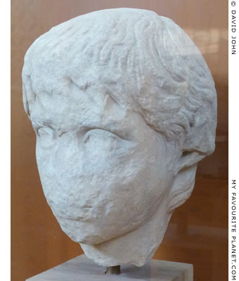 Marble head of Polydeukes from Corinth at My Favourite Planet
