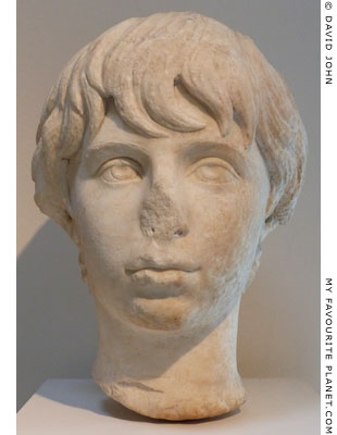 Marble head of Polydeukes from Isthmia at My Favourite Planet