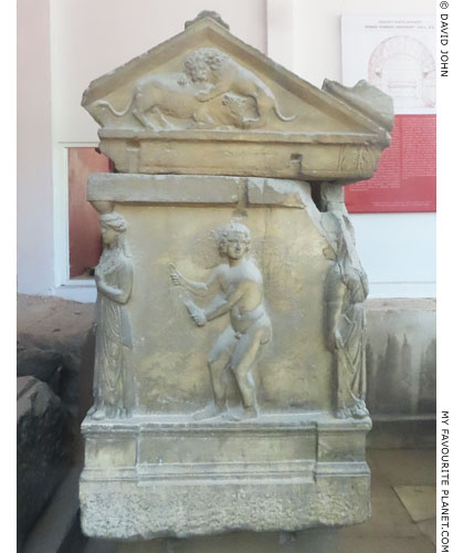The right side of the Leda sarcophagus in Kifissia at My Favourite Planet