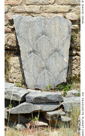 A fragment of the marble roof from a monopteros of the Nymphaeum of Herodes Atticus, Olympia at My Favourite Planet