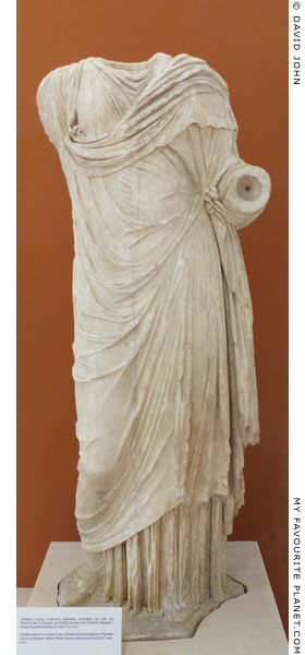 A copy of the statue of Annia Regilla from Olympia at My Favourite Planet