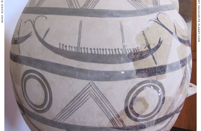 A depiction of a ship on a Middle Bronze Age ceramic storage vessel at My Favourite Planet