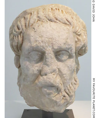 A portrait head of Homer from the Acropolis, Athens at My Favourite Planet