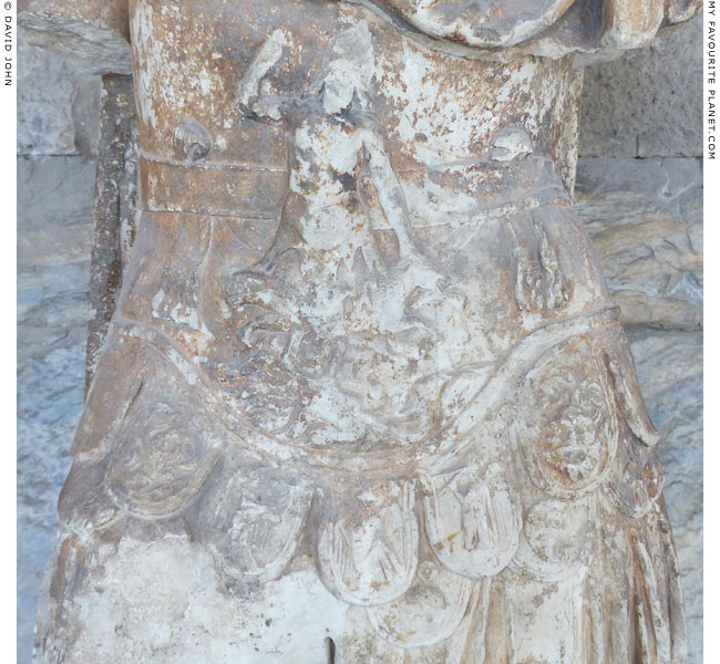 The cuirass of the Odyssey statue in the Athens Agora at My Favourite Planet