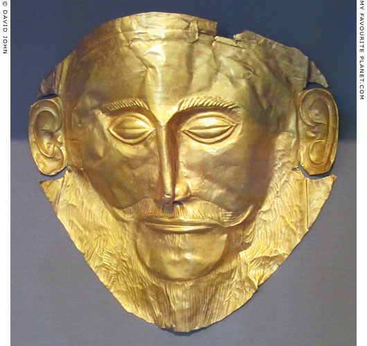 The so-called Mask of Agamemnon from Mycenae at My Favourite Planet