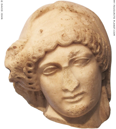 Marble head of mourning Penelope at My Favourite Planet