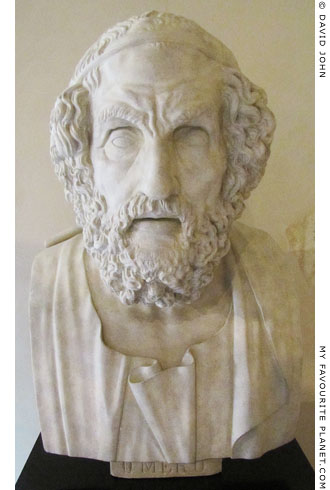 Bust of Homer in the Neues Museum, Berlin at My Favourite Planet