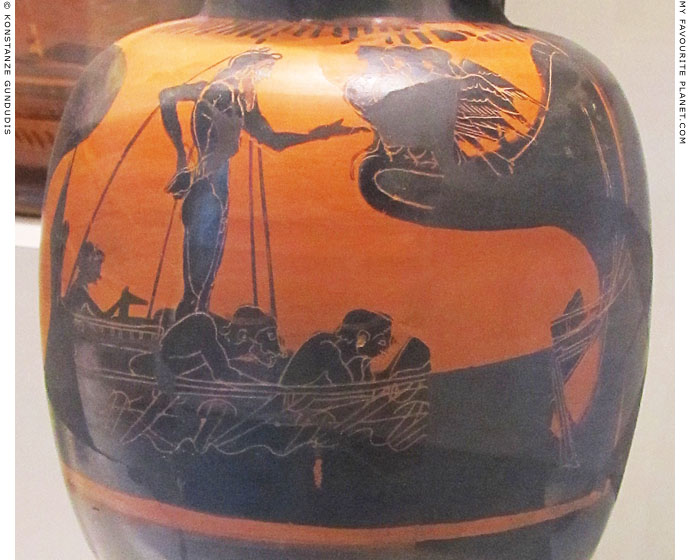 Odysseus and the Sirens on an Attic black-figure oenochoe in Berlin at My Favourite Planet