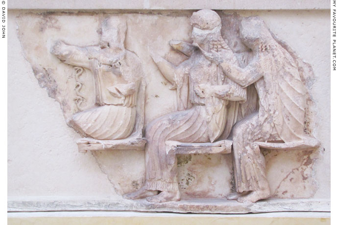 Hephaistos on the north frieze of the Siphnian Treasury, Delphi at My Favourite Planet