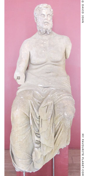 The so-called Homer statue of a seated man, from Klaros at My Favourite Planet