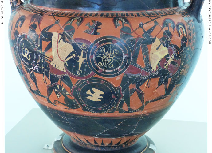 Homeric duel on a black-figure column krater in Kavala at My Favourite Planet