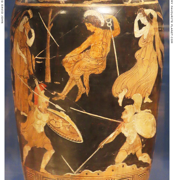 Achilles fighting Memnon on a Campanian amphora at My Favourite Planet
