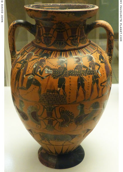Attic black-figure amphora depicting the sacrifice of Polyxene at My Favourite Planet Attic black-figure amphora depicting the sacrifice of Polyxene at My Favourite Planet