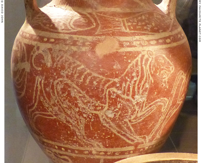 A tiger on an Etruscan amphora at My Favourite Planet