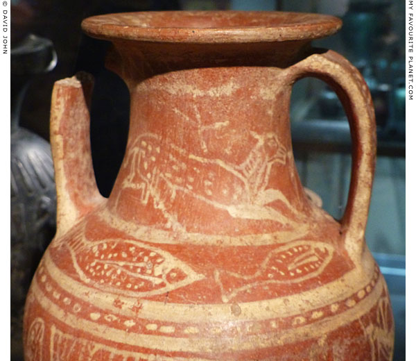 A sheep on the neck of an Etruscan amphora at My Favourite Planet A sheep on the neck of an Etruscan amphora at My Favourite Planet